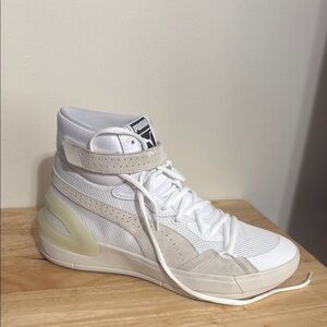 Puma Sky Dreamer White and Cream High-Top Sneakers